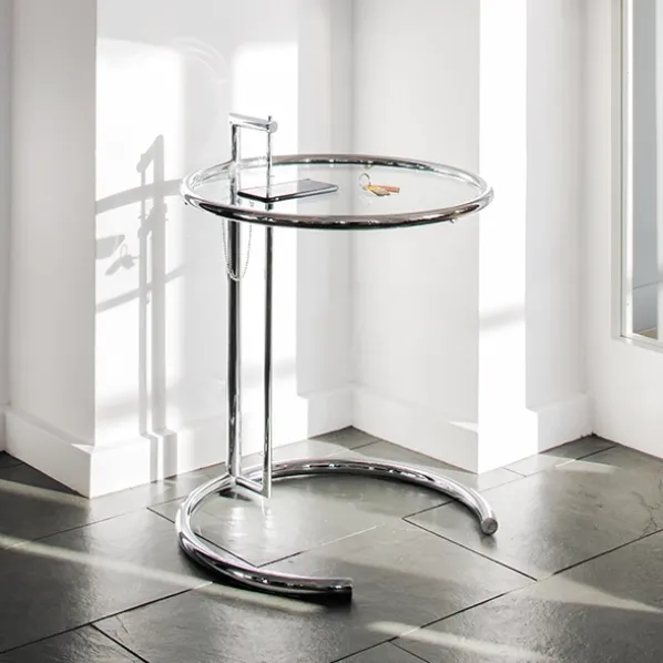 Adjustable Table E 1027 Krom Sidobord