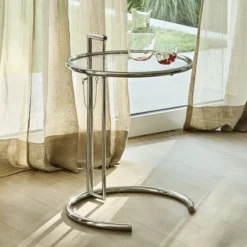 Adjustable Table E 1027 Krom Sidobord