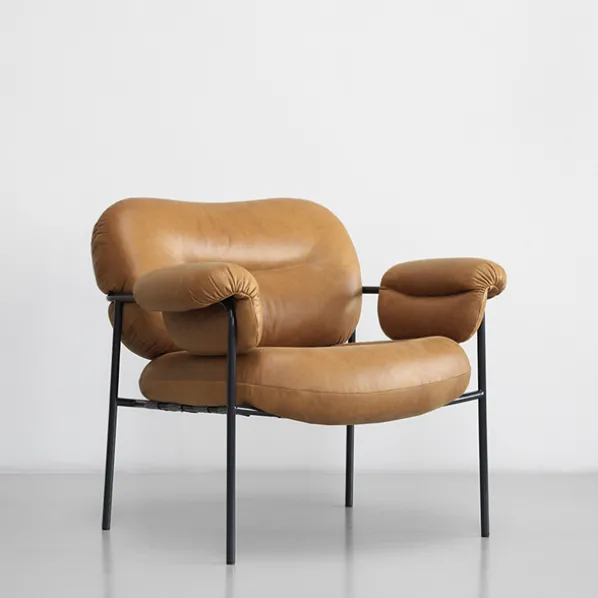 Bollo Fåtölj Vintage Cognac Läder