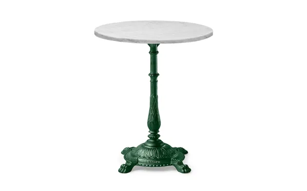 Classic Cafébord Marmorskiva Ø65 4tass