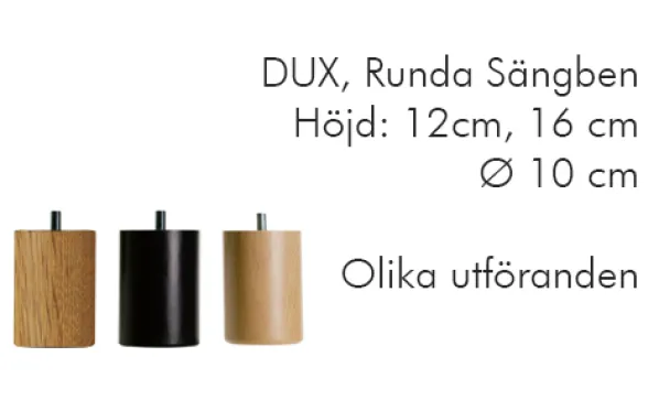 Dux Sängben Cylindriska ø10 cm