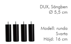 Dux Sängben Cylindriska Ø5,5cm