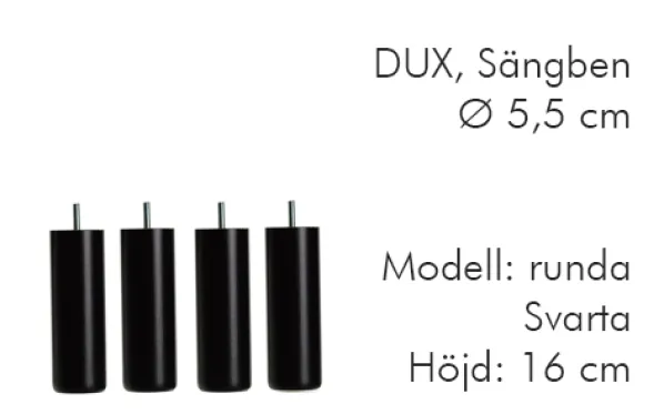 Dux Sängben Cylindriska Ø5,5cm