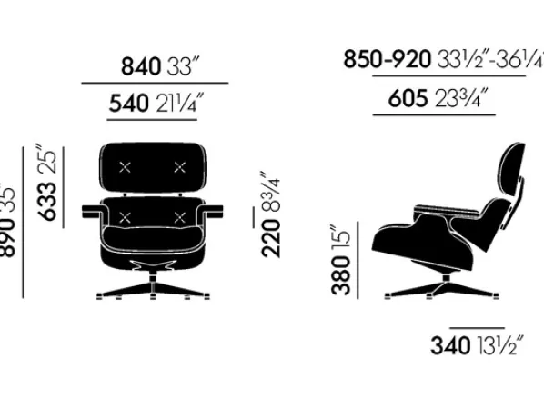 Eames Lounge Chair Läder New
