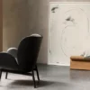 Embrace Large Fåtölj Och Pall Elmosoft Svart Läder
