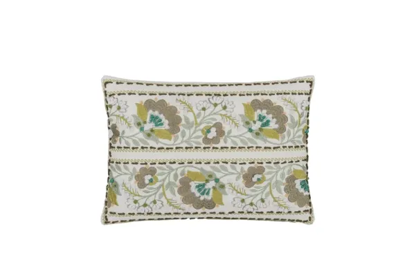 Enamel Flower Celadon Prydnadskudde