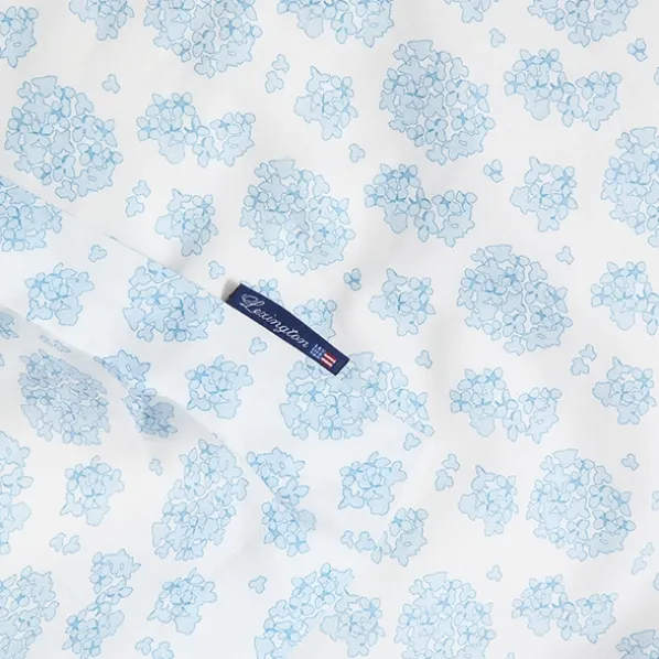 Floral Bäddset Satin Blue/White