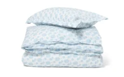 Floral Bäddset Satin Blue/White
