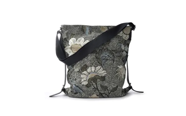 Handväska Shoulder Bag Flower Linen