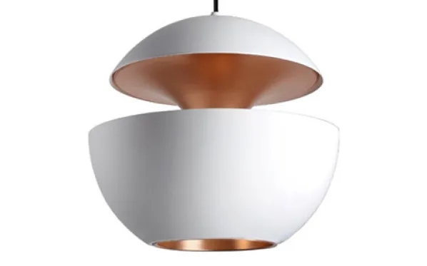 HCS Taklampa Vit & Koppar