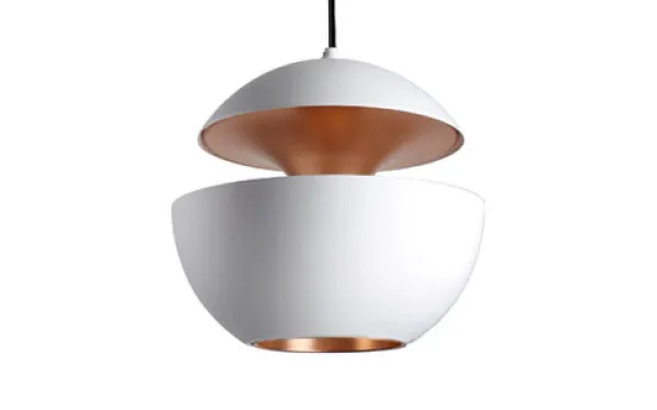 HCS Taklampa Vit & Koppar