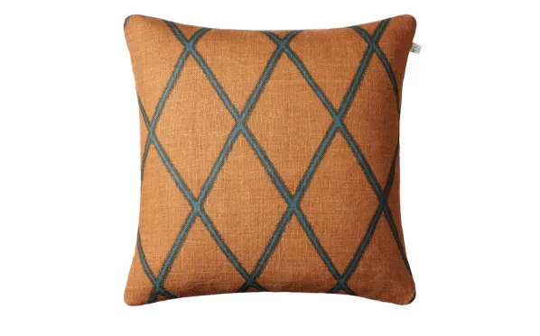 Ikat Orissa kuddfordral Taupe/Palace Blue