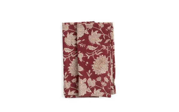 Indian Rose Linneservett 50×50