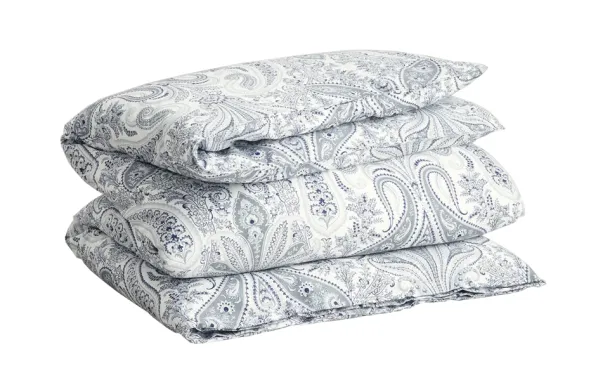 Key West Paisley Påslakan Enkelt Heather Grey