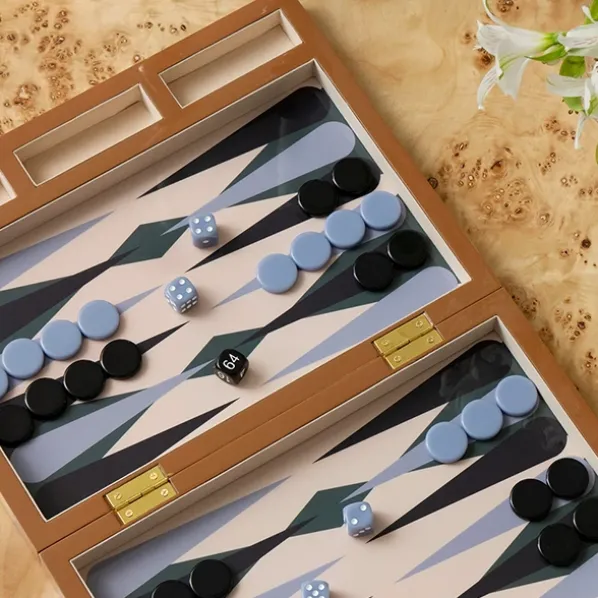 Lacquered Backgammon Spel
