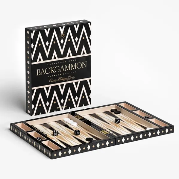 Lacquered Backgammon Spel