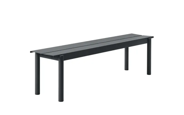 Linear Steel Bänk Utemöbel