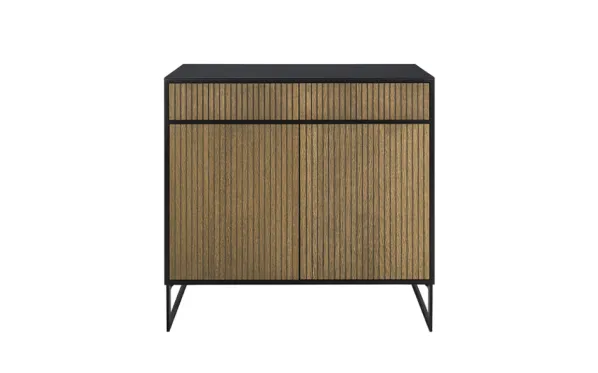 Line Burned Walnut Hög