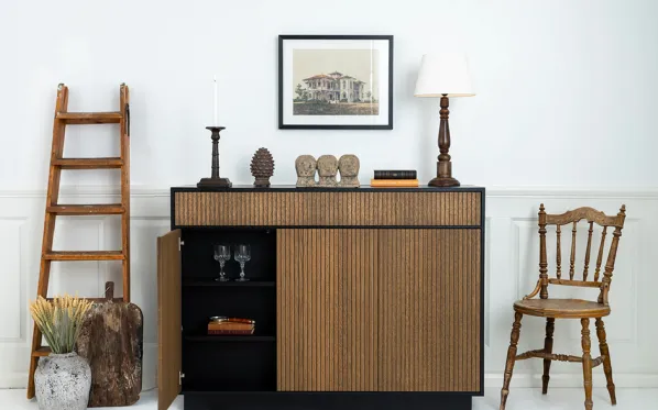 Line Burned Walnut TV-Lift