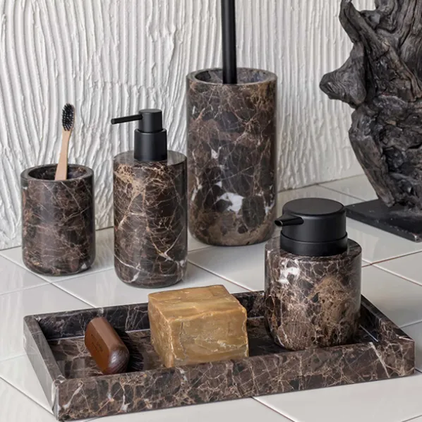 Marble Tandborstmugg Brown