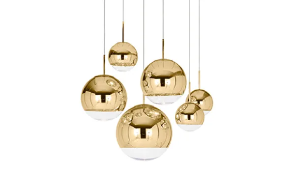 Mirror Ball Gold Taklampa