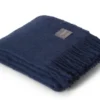 Mohair Pläd Denim Dark Blue