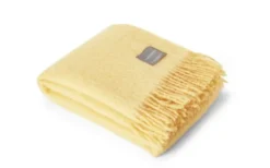 Mohair Pläd Golden Yellow