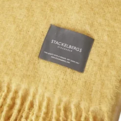 Mohair Pläd Golden Yellow
