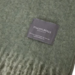 Mohair Pläd Sea Foam & Green Bay Melange