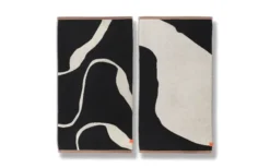 Nova Arte Handduk Svart/Off-white