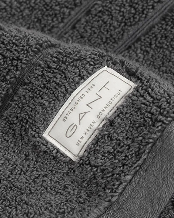 Organic Cotton Premium Handduk Anchor Grey
