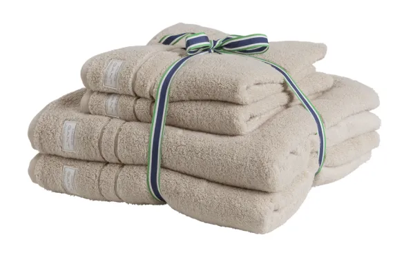 Organic Premium Handduk Silver Sand 4-Pack