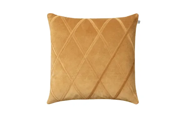 Orissa Velvet Kuddfodral Masala Yellow
