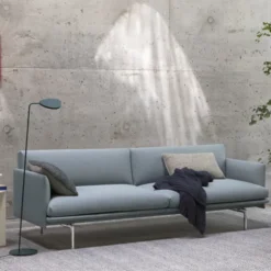 Outline 3-Sits Soffa Polerad Aluminium