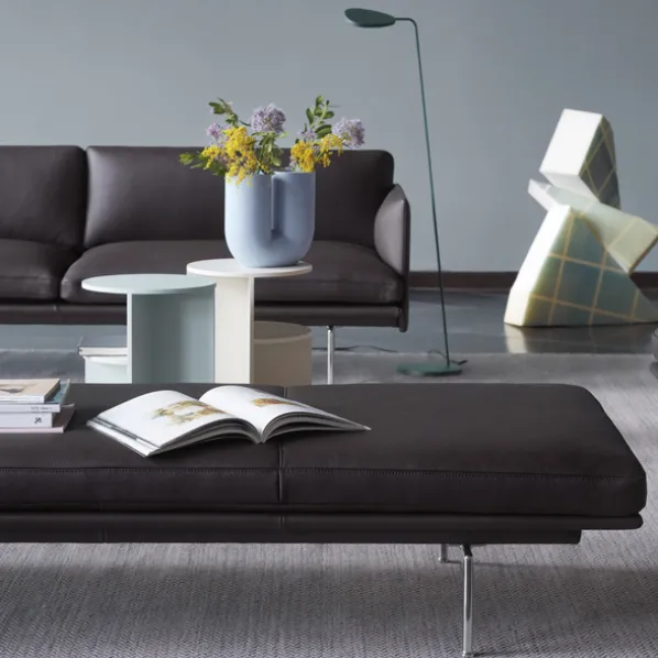 Outline 3-Sits Soffa Polerad Aluminium