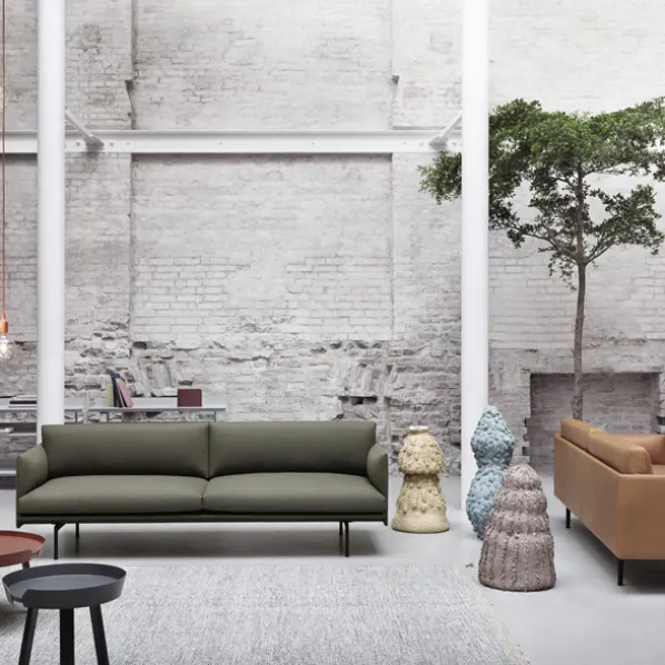 Outline 3-Sits Soffa Polerad Aluminium