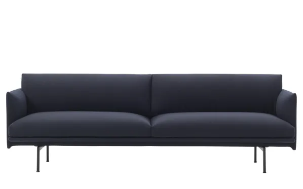 Outline 3-Sits Soffa Polerad Aluminium