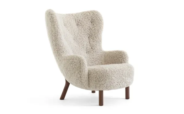 Petra Lounge Chair Fåtölj Sheepskin Moonlight