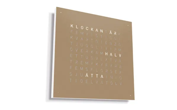 QlockTwo Earth 45 Pulverlackerad