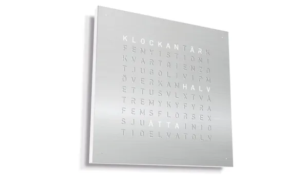 QlockTwo Earth 45 Rostfritt Stål