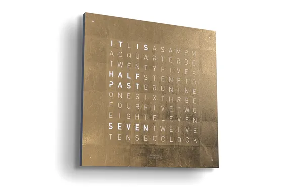Qlocktwo Earth 45 Universe Edition Moon Gold