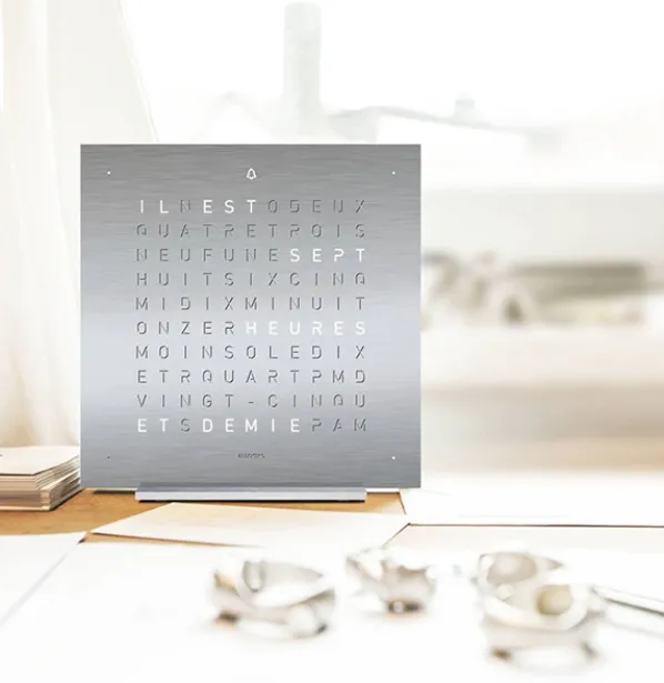 QlockTwo Touch Rostfritt Stål