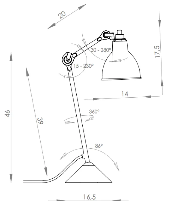 205 Skrivbordslampa