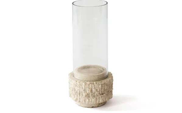 Travertine Candleholder Ljuslykta