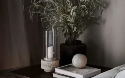 Travertine Candleholder Ljuslykta