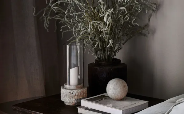 Travertine Candleholder Ljuslykta