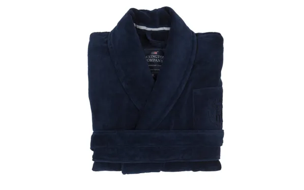 Unisex Hotel Velour Morgonrock Dress Blue