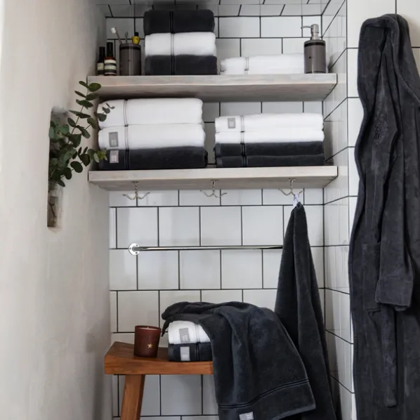 Unisex Hotel Velour Morgonrock Grå