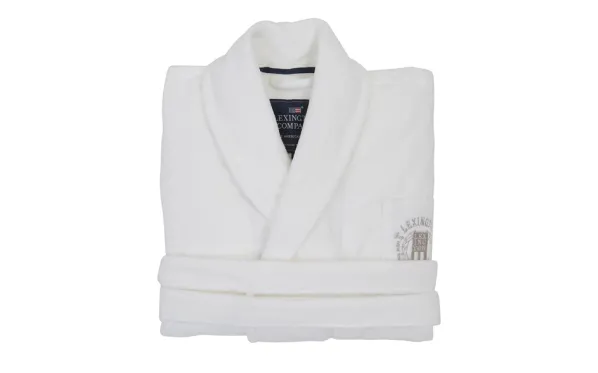 Unisex Hotel Velour Morgonrock Vit