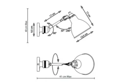 304 Vägglampa Med Knapp